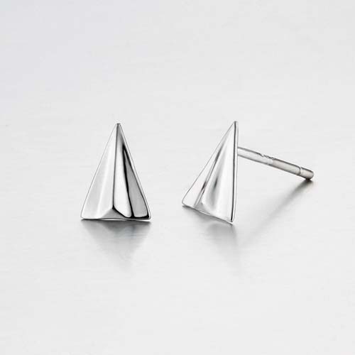925 sterling silver triangle stud earrings online