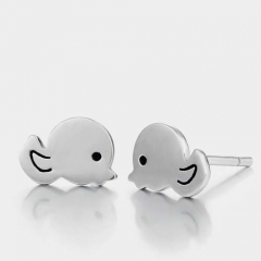 925 sterling silver cute duck stud earrings
