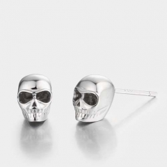925 sterling silver skull stud earrings