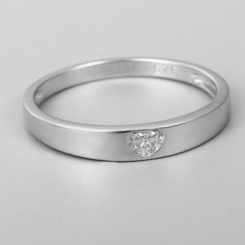 925 sterling silver heart stone silver rings
