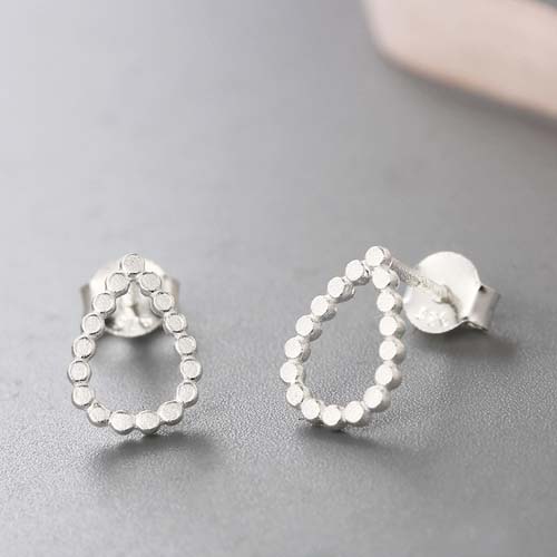 925 sterling beautiful oval shape stud earrings