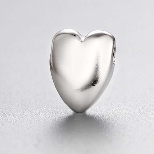 925 sterling silver simple diy heart beads