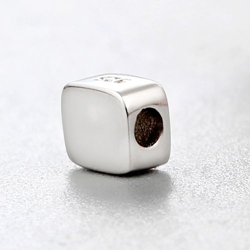 925 sterling silver square shaped diy beads