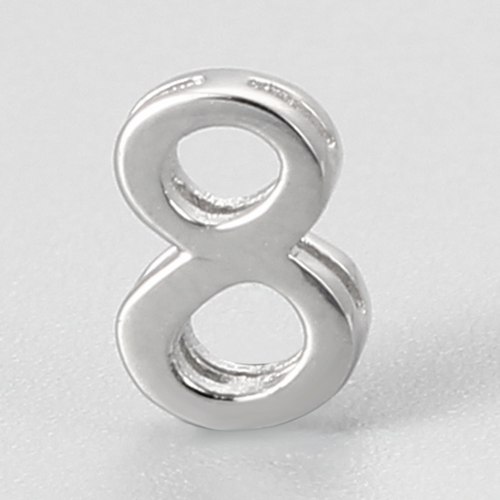 925 sterling silver number 8 charms