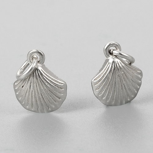 925 sterling silver sea shell charms