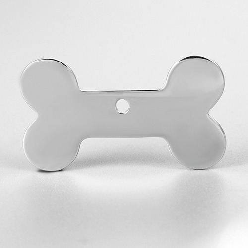 925 sterling silver dog bone tag