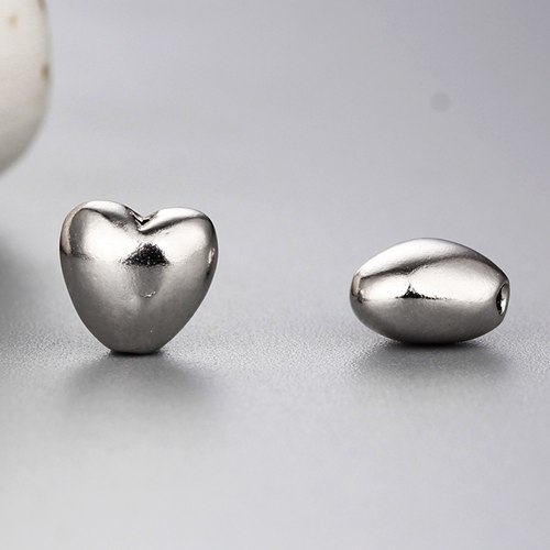925 sterling silver diy heart beads