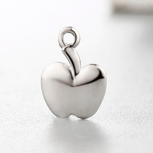 925 sterling silver simple apple charms