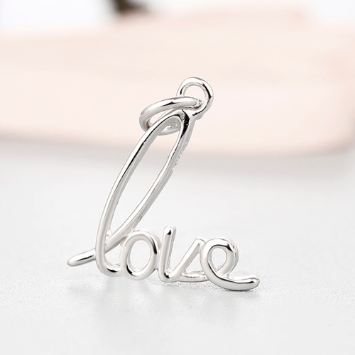 925 sterling silver love letters shape charms