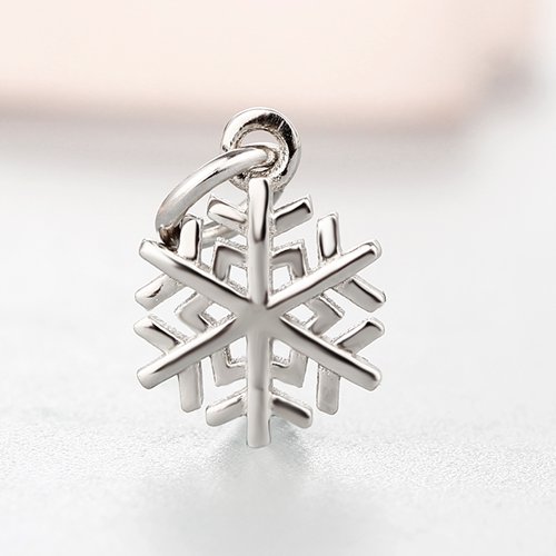 925 sterling silver hollow snowflake charms