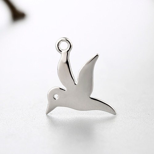 925 sterling silver simple bird charms