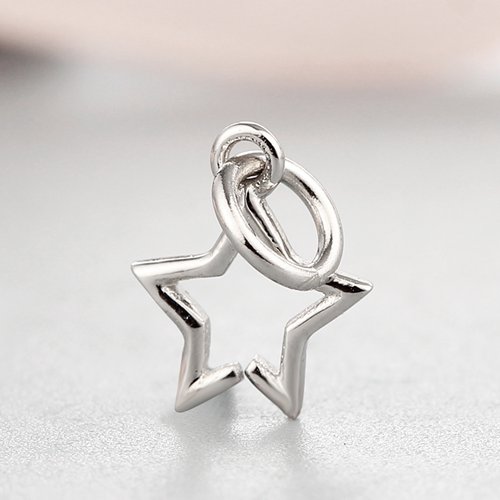 925 sterling silver hollow star charms