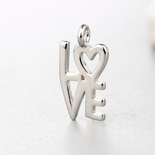 925 sterling silver heart letter love charms