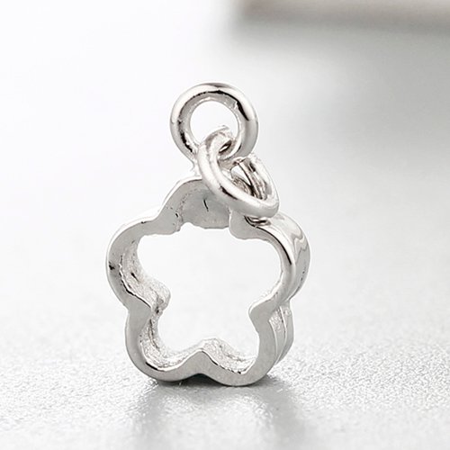 925 sterling silver flower charms cheap wholesale