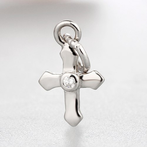925 sterling silver cz corss charms