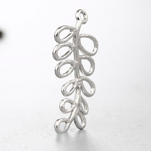925 sterling silver hollow peaceful olive leaf charms