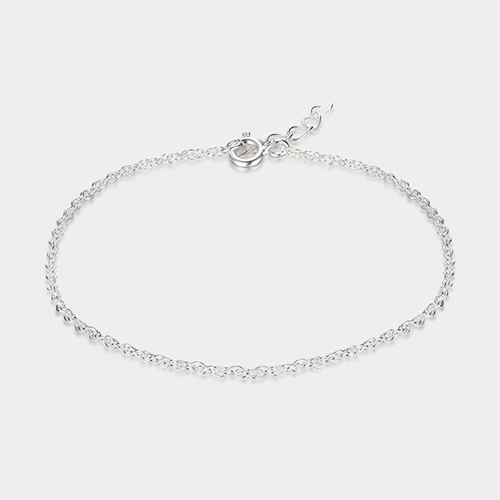 925 sterling silver loose rope chain bracelets