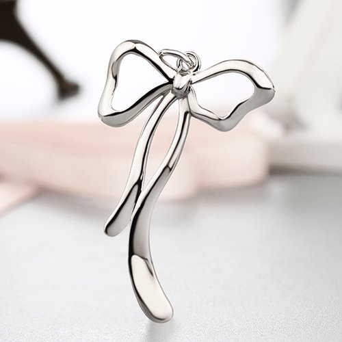 925 sterling silver big bowknot long tails charms