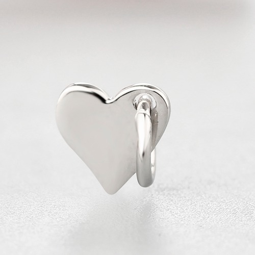 925 sterling silver simple heart charms