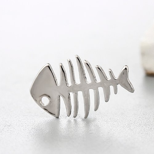 925 sterling silver fish bone wholesale charms