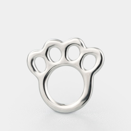 925 sterling silver dog paw charm
