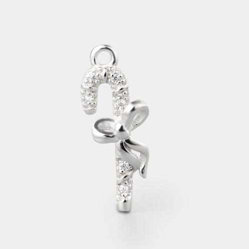 925 sterling silver Christmas crutches charm