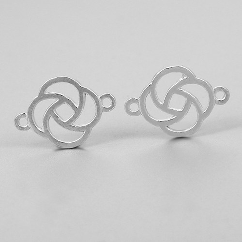 925 sterling silver flat rose flower charms