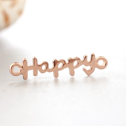 925 sterling silver happy word charm