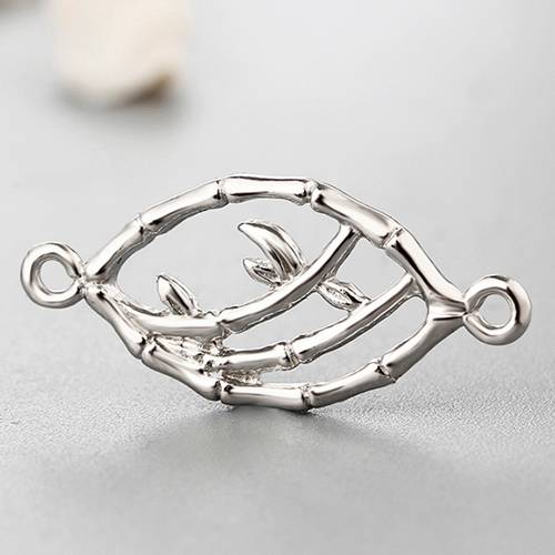 925 sterling silver bamboo charm for DIY