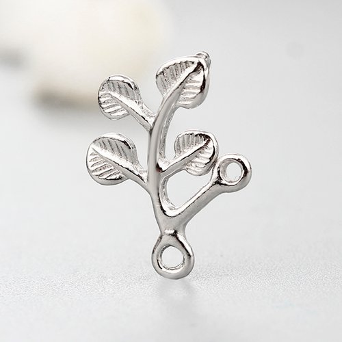 925 sterling silver leaves connector charms