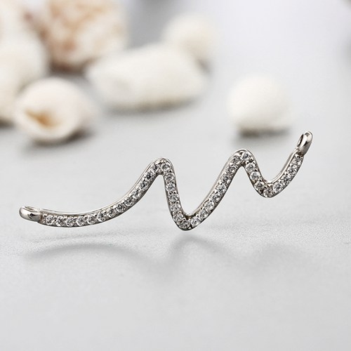 925 sterling silver cz snake simple charms