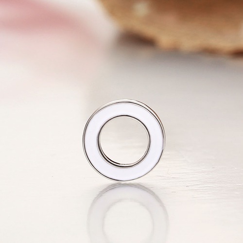 925 sterling silver round ring connector charms