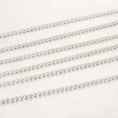 925 sterling silver 1mm round bead chains for diy jewelry