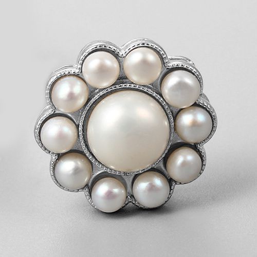 925 sterling silver flower pearl charms