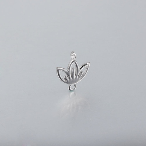925 sterling silver Blooming lotus flower charm