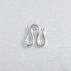 925 sterling silver W shape necklace hook clasp