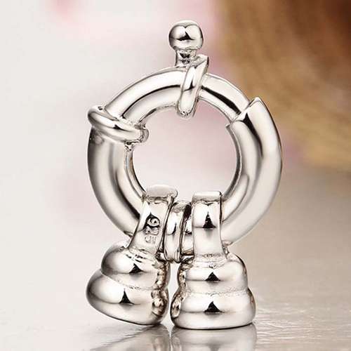 925 sterling silver spring clasp with two end cap