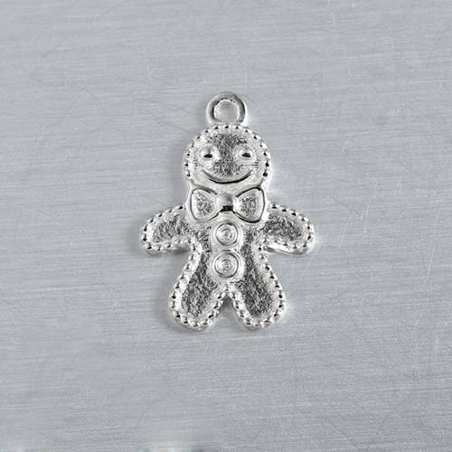 925 sterling silver Gingerbread Man charms