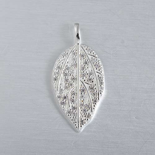 925 sterling silver leaf charm