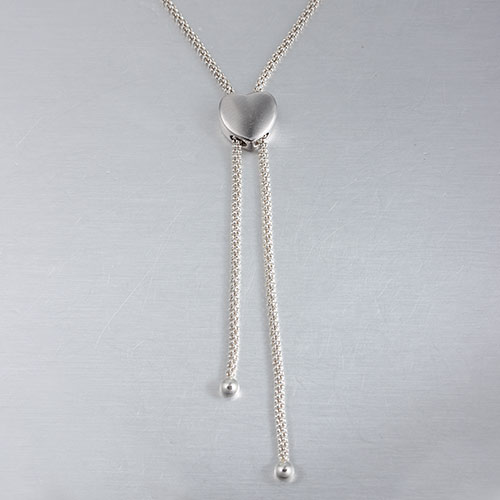 925 silver heart adjustable necklace,procon chain