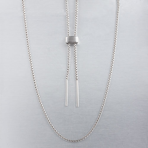 925 silver adjustable sliding necklace
