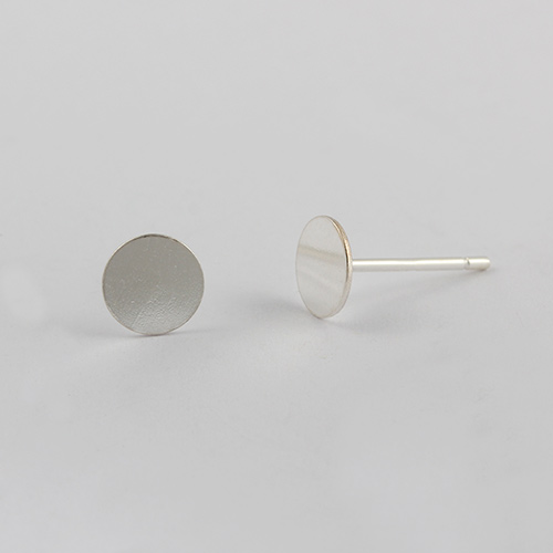 925 sterling silver 6mm round earring post