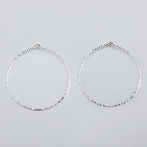 Minimalist 925 sterling silver open hoop earrings-30mm