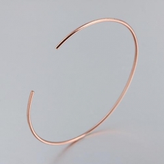 925 sterling silver diy minimalist wire bangle findings