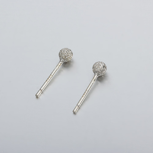 925 sterling silver stardust ball ear pins -3mm