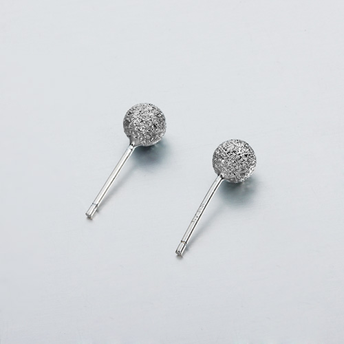 925 sterling silver stardust ball ear pins -4mm