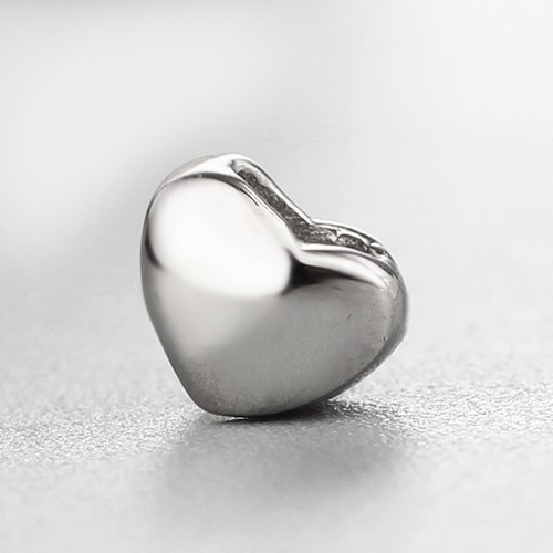 925 sterling silver simple heart charm -4*5mm