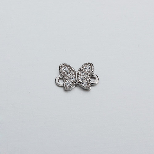 925 sterling silver cz butterfly connector charms