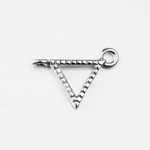 925 sterling silver hollow triangle connector charm