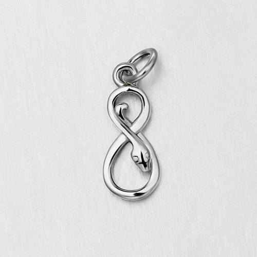 925 sterling silver snake infinity charm with jump ring